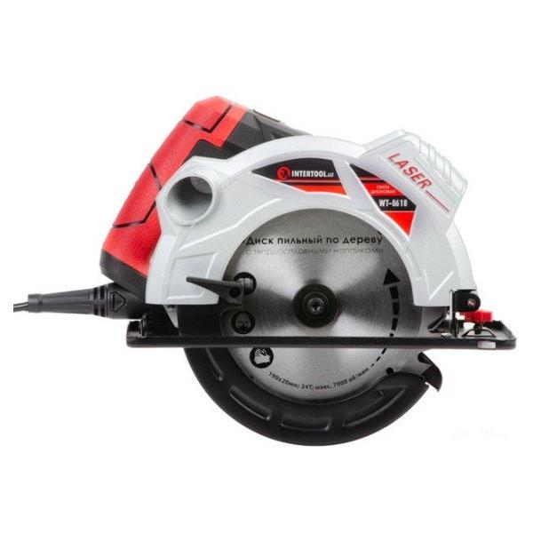 Дискова (циркулярна) пилка мережева INTERTOOL WT-0618